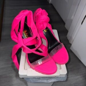 Pink Owl Neon Pink Women's Sandals